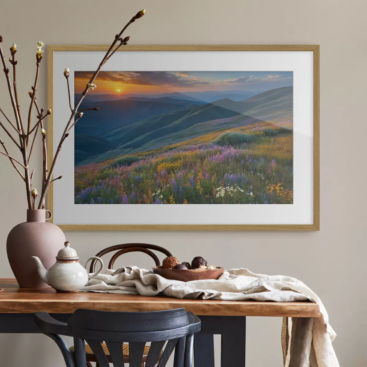 Poster Fiori sulle montagne f41048