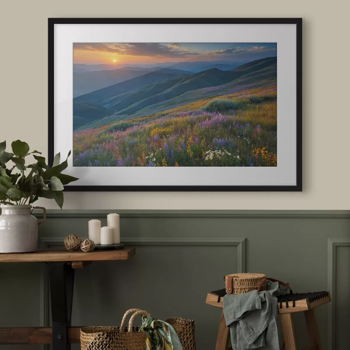 Poster Fiori sulle montagne f41048