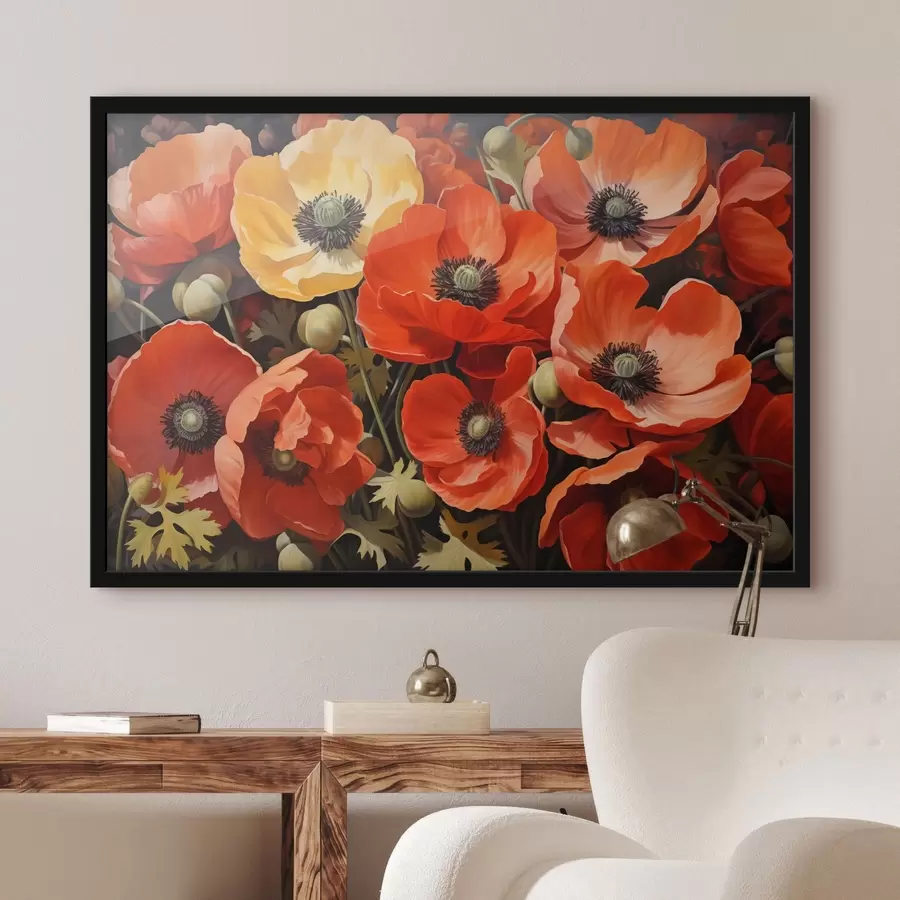 carta da parati Papaveri rossi e arancioni nr. f41243