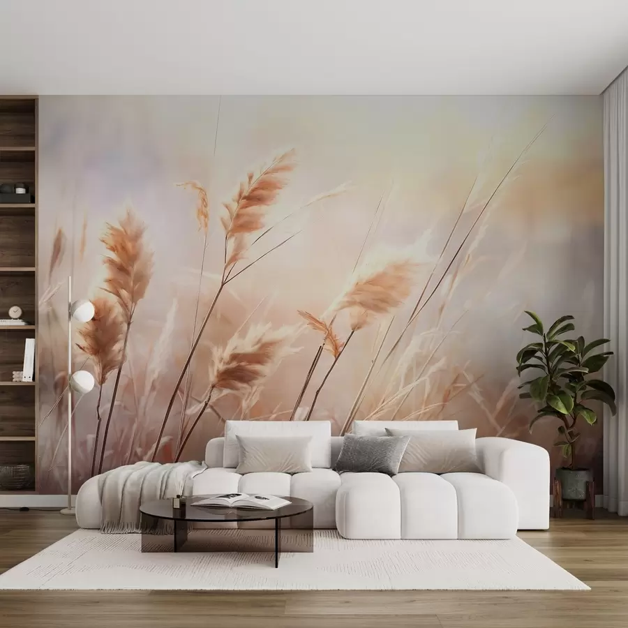 Carta da parati nature Erba secca 