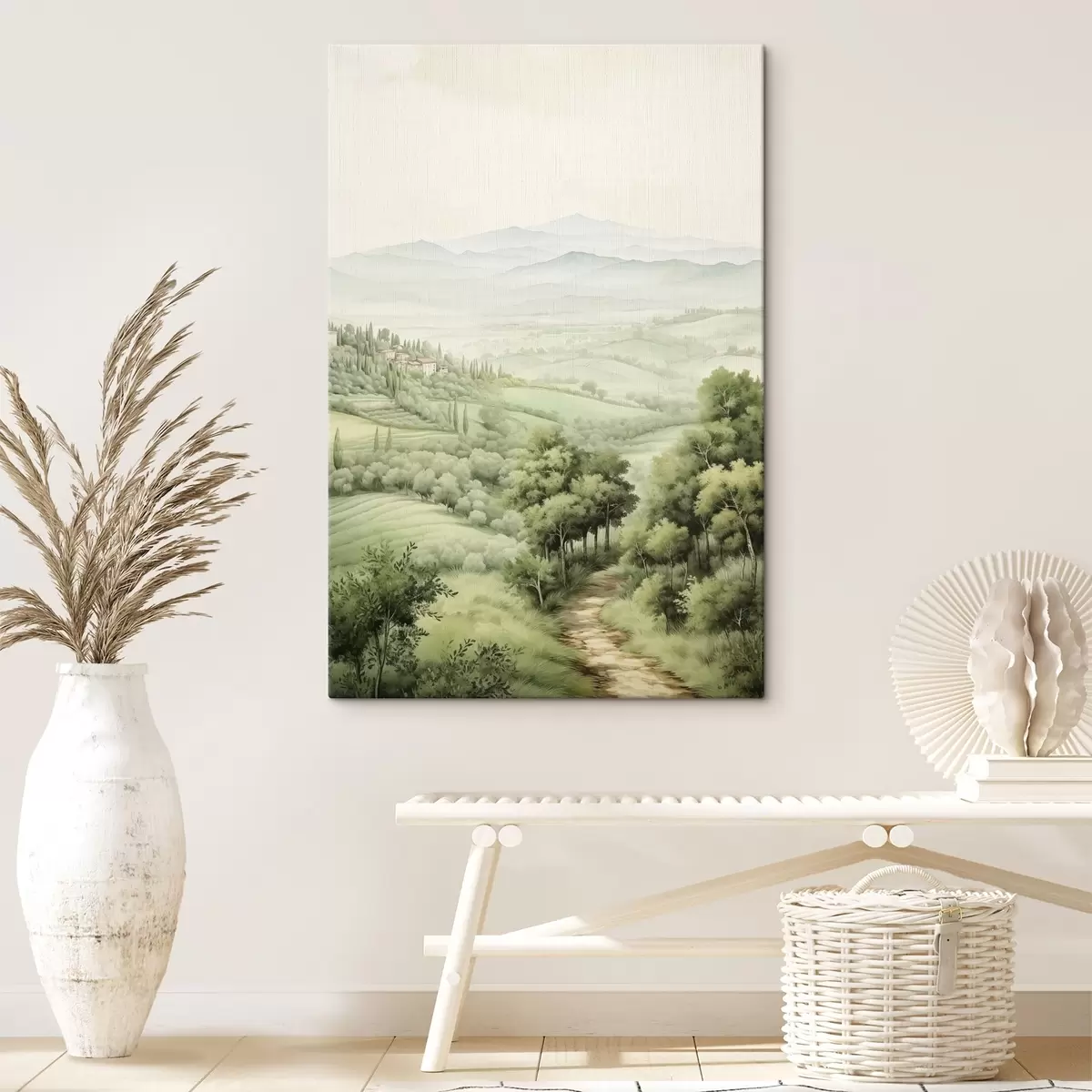 carta da parati Bellissimi paesaggi ad acquerello, rustici, estivi nr. s41221