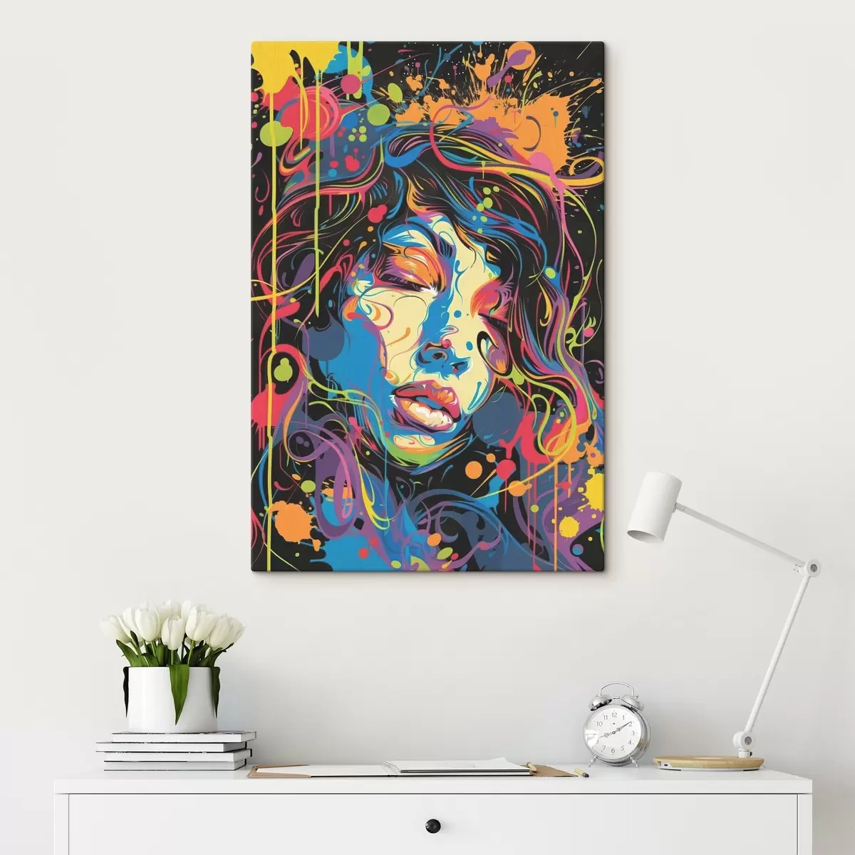 carta da parati Espressione vibrante attraverso tratti colorati nr. s39034