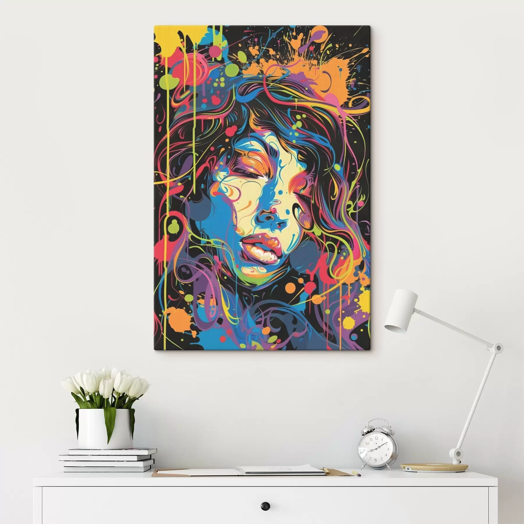 carta da parati Espressione vibrante attraverso tratti colorati nr. s39034