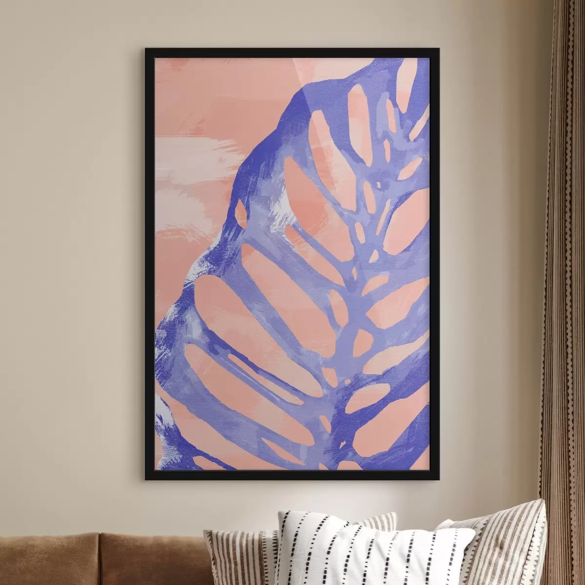 Poster Una foglia blu e viola f38284