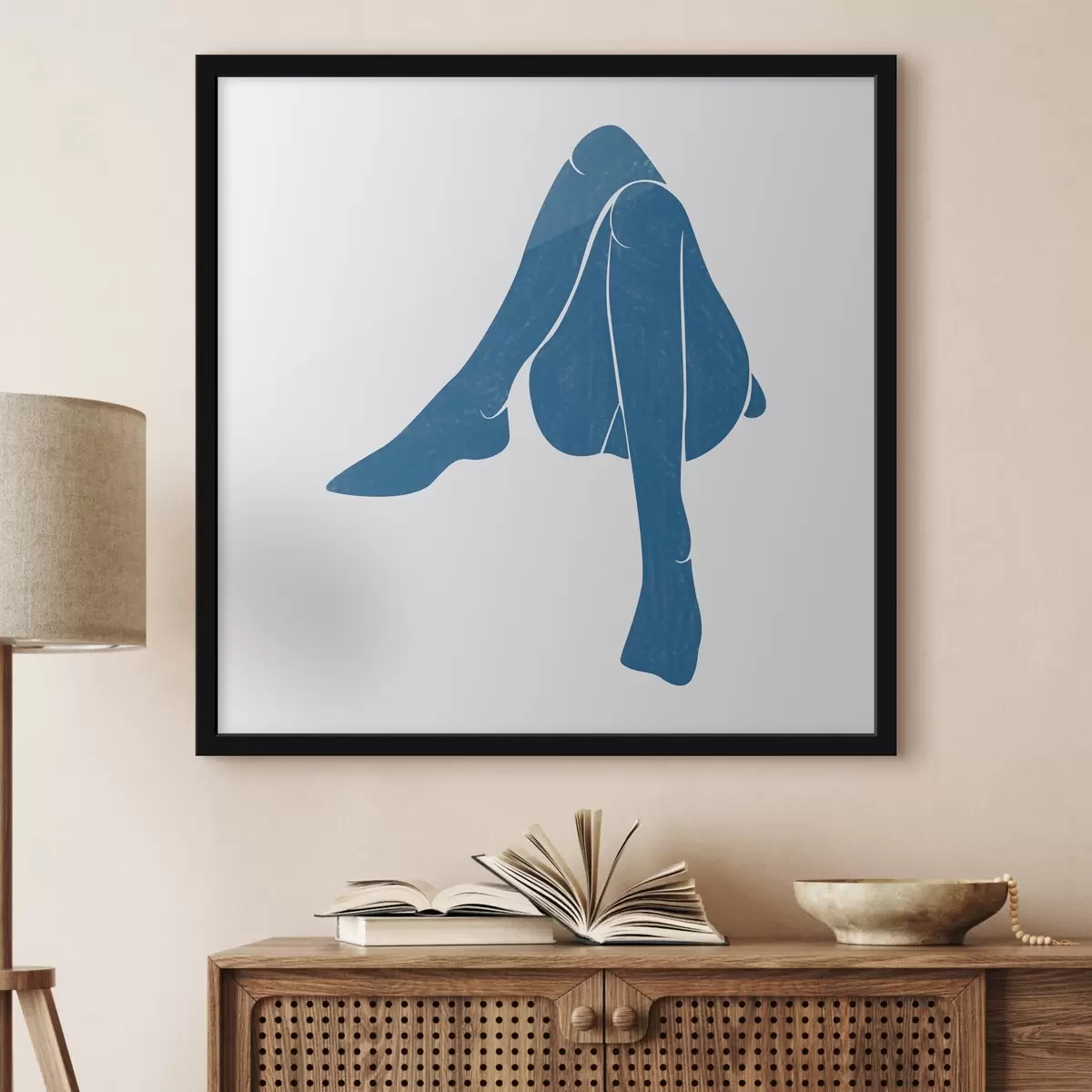 Poster Disegno blu di gambe di donna f38383