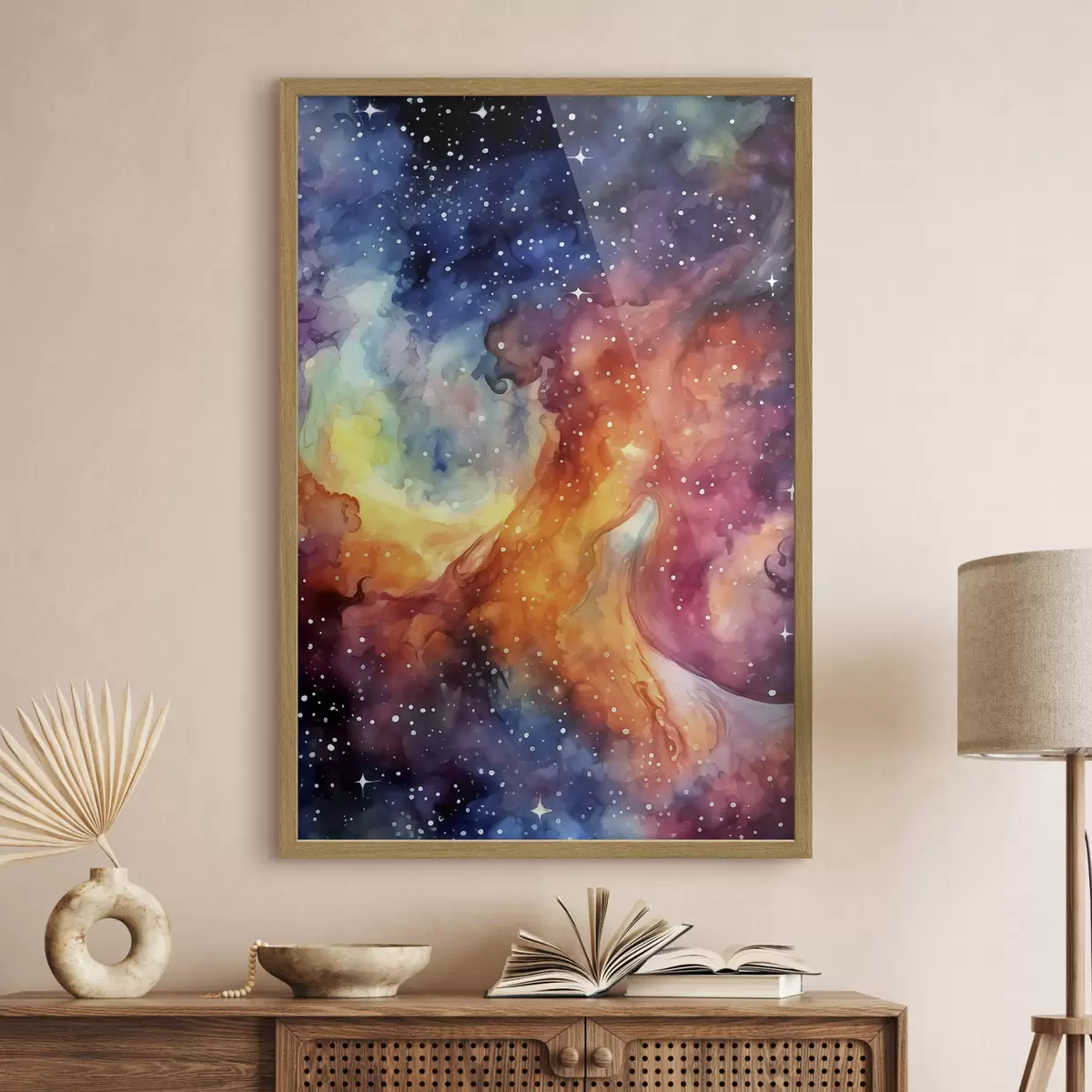 Poster Danza cosmica di tonalità vibranti f39019