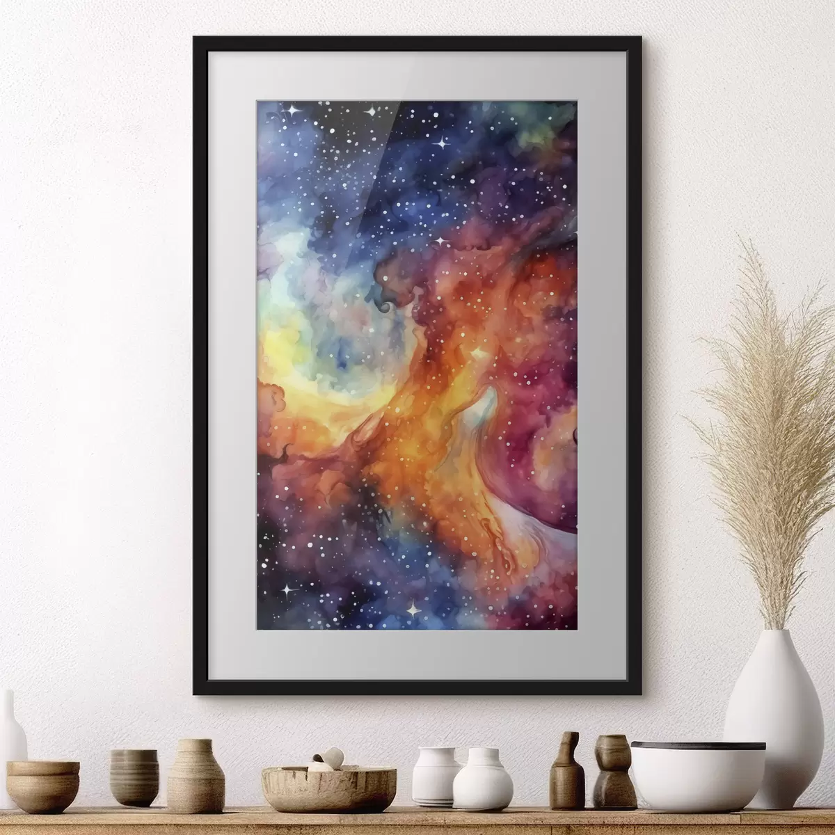 Poster Danza cosmica di tonalità vibranti f39019