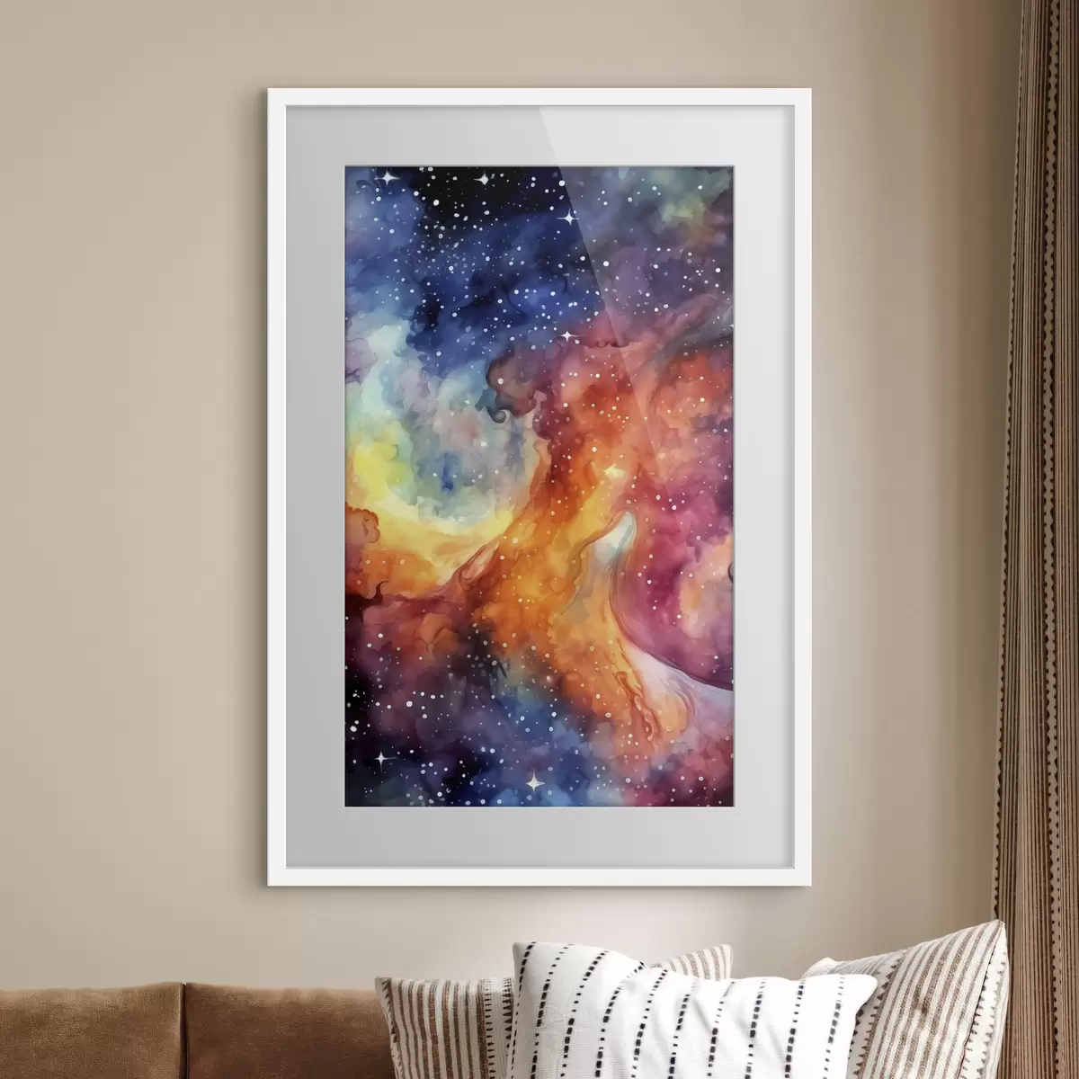 Poster Danza cosmica di tonalità vibranti f39019