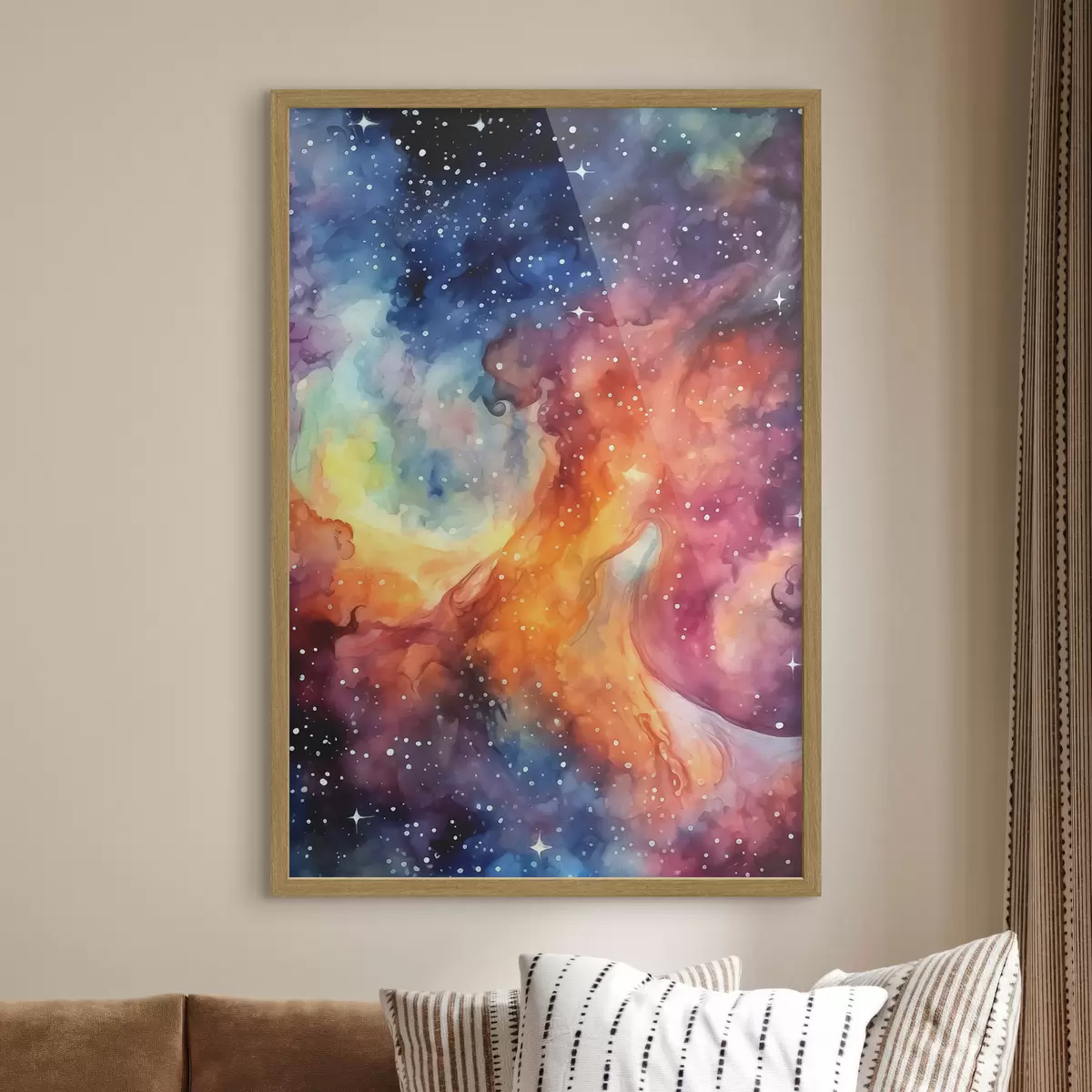 Poster Danza cosmica di tonalità vibranti f39019