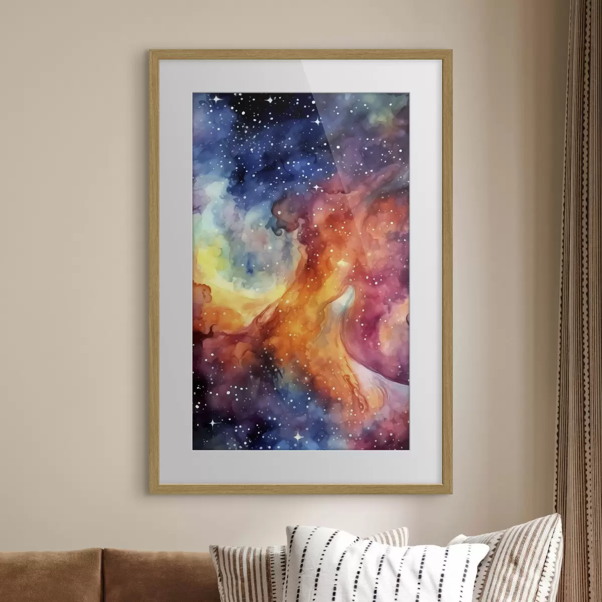 Poster Danza cosmica di tonalità vibranti f39019