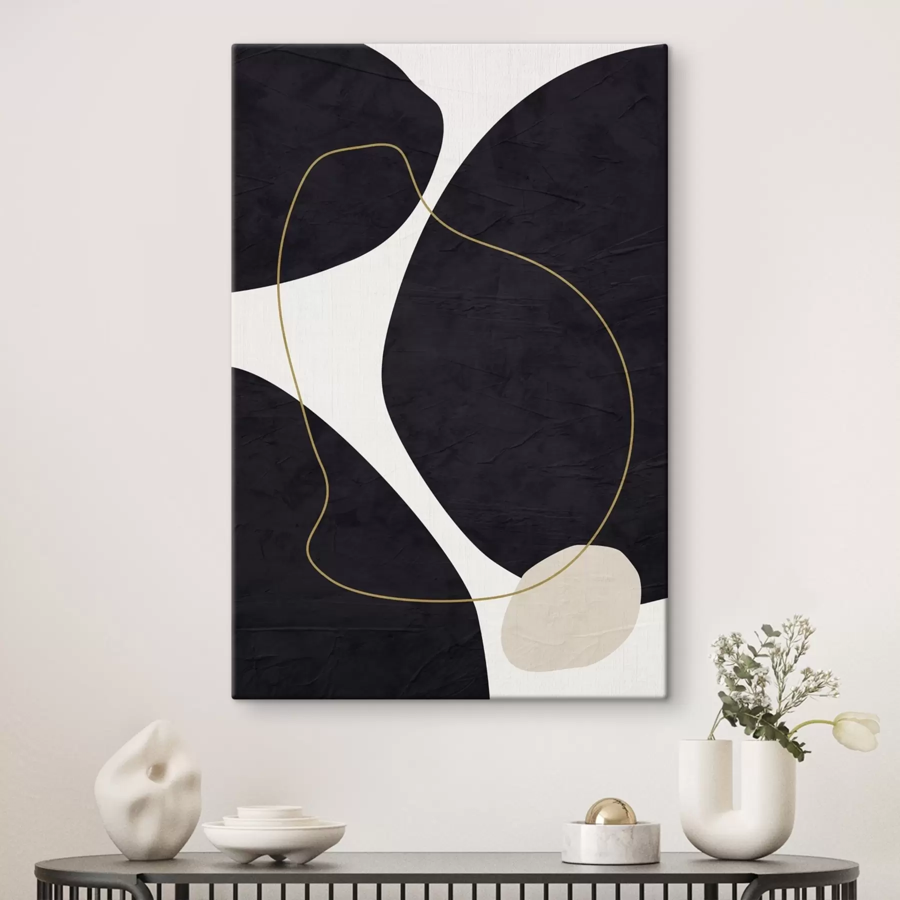 carta da parati Eleganti volute in armonia monocromatica nr. s36036