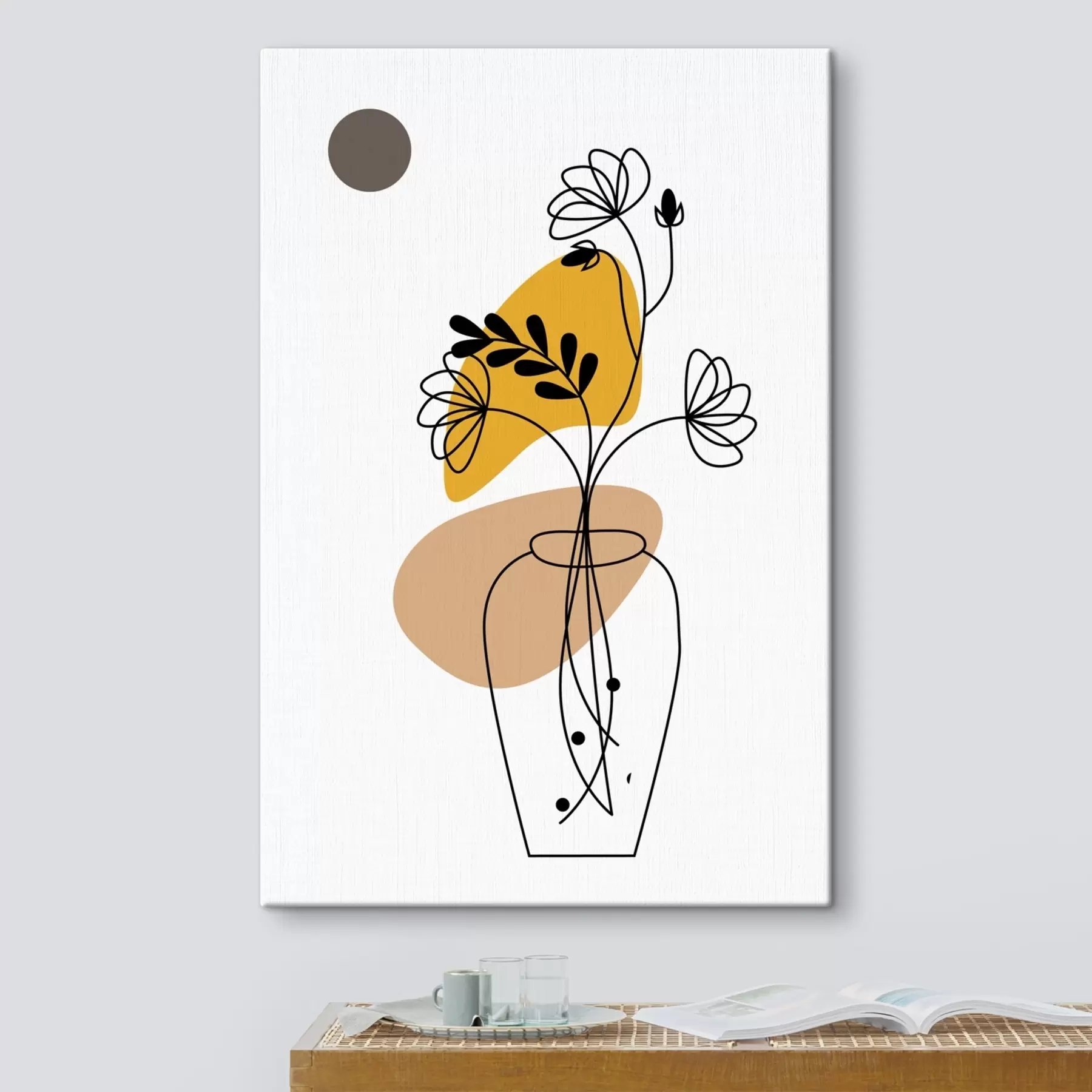 carta da parati Disegno di un fiore in un vaso nr. s36779