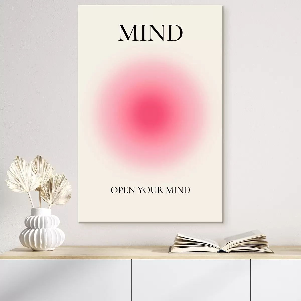 carta da parati Un cerchio rosa su sfondo bianco nr. s37347