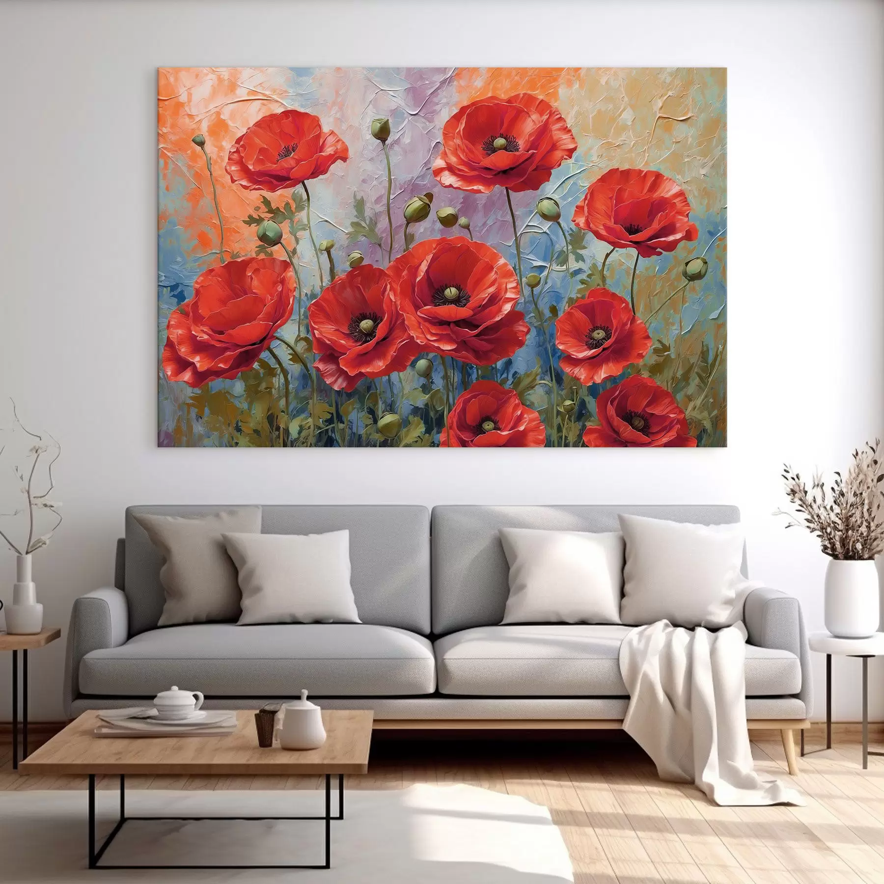 carta da parati Un quadro di fiori rossi nr. s37805