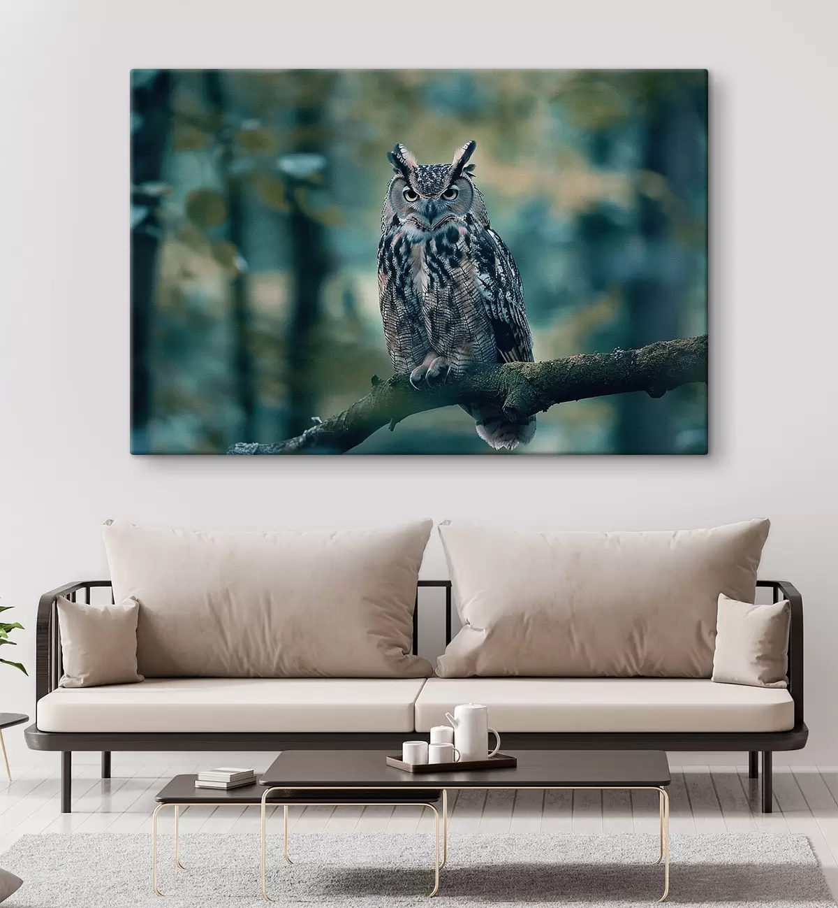 carta da parati Un gufo seduto su un ramo nr. s38249