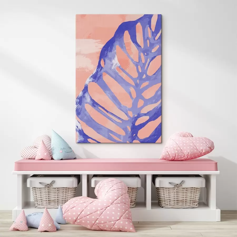 carta da parati Una foglia blu e viola nr. s38284