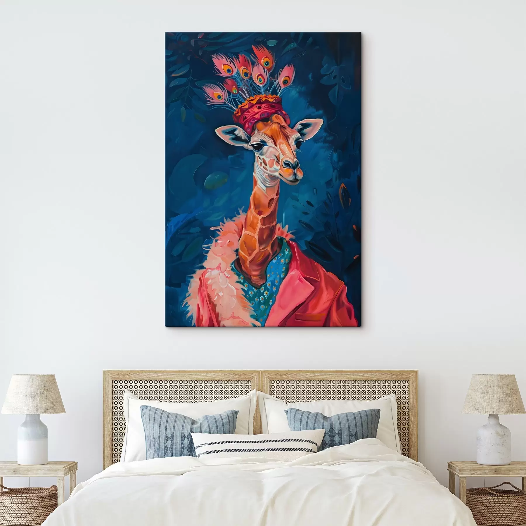 carta da parati Una giraffa con un cappello nr. s38377