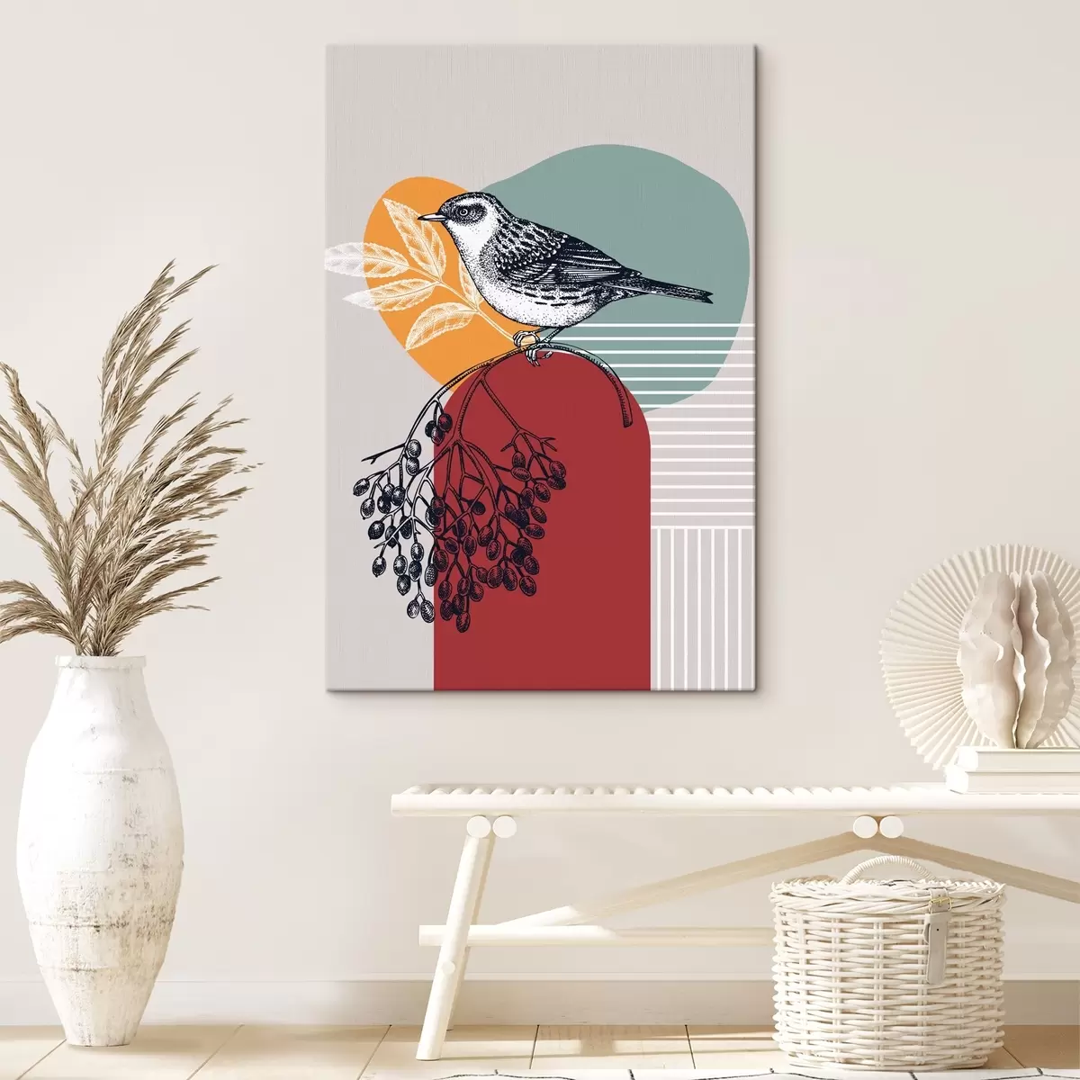 carta da parati Un uccello su un ramo nr. s38443