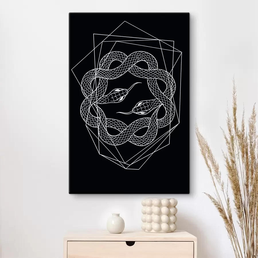 carta da parati Un serpente bianco in un cerchio nr. s38565v4