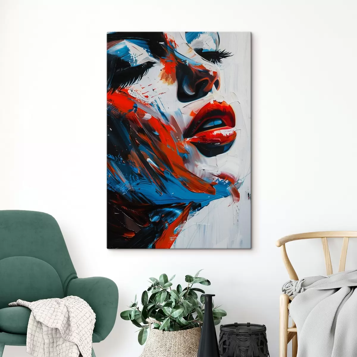 carta da parati Pittura di un volto di donna nr. s38576