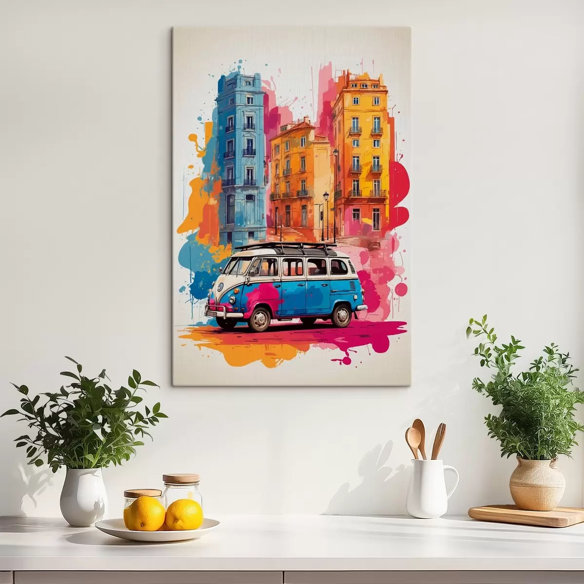 carta da parati Viaggio colorato tra gli spruzzi urbani nr. s38593