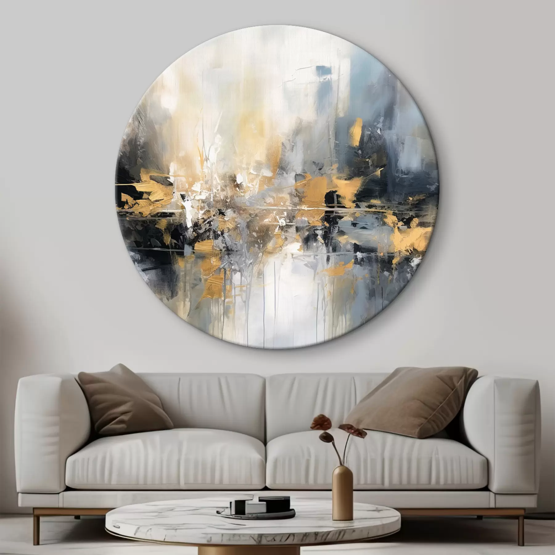 carta da parati Pittura astratta nei toni del blu e del bianco nr. r34183