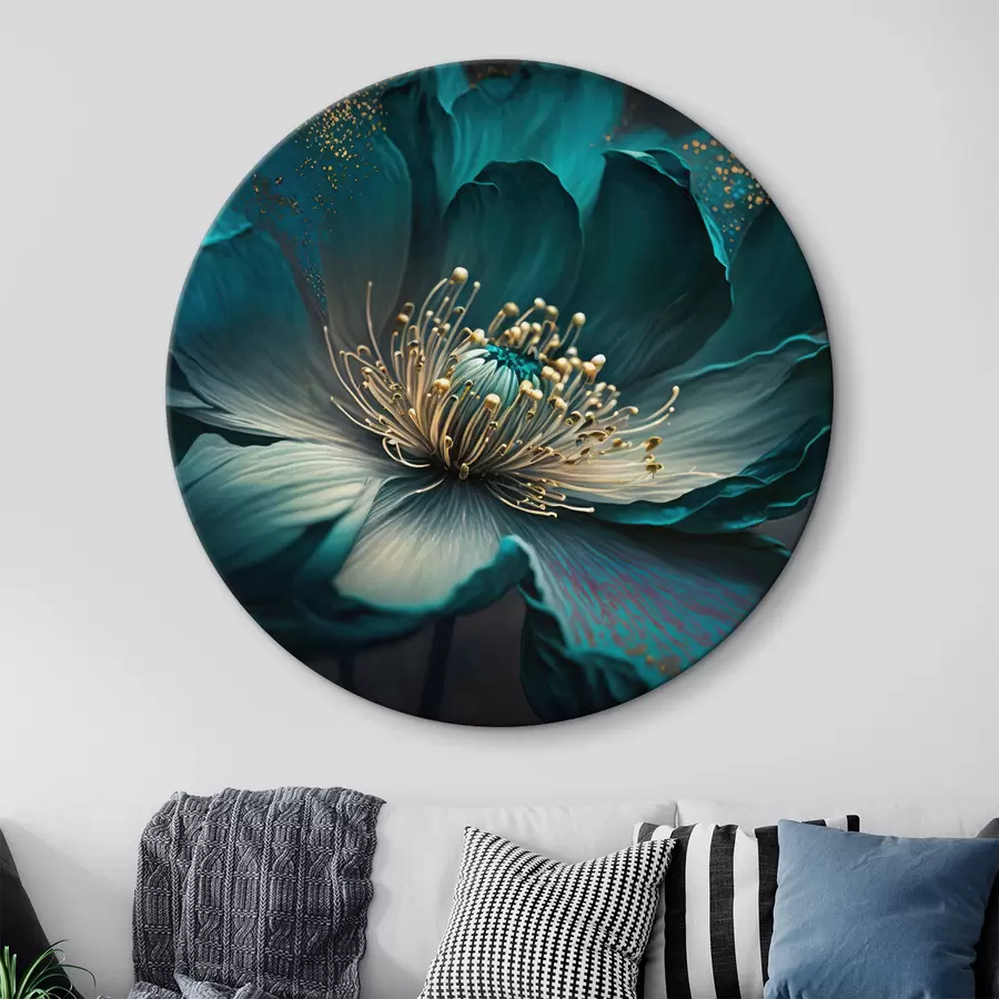 carta da parati Immagine ravvicinata del fiore turchese nr. r34854