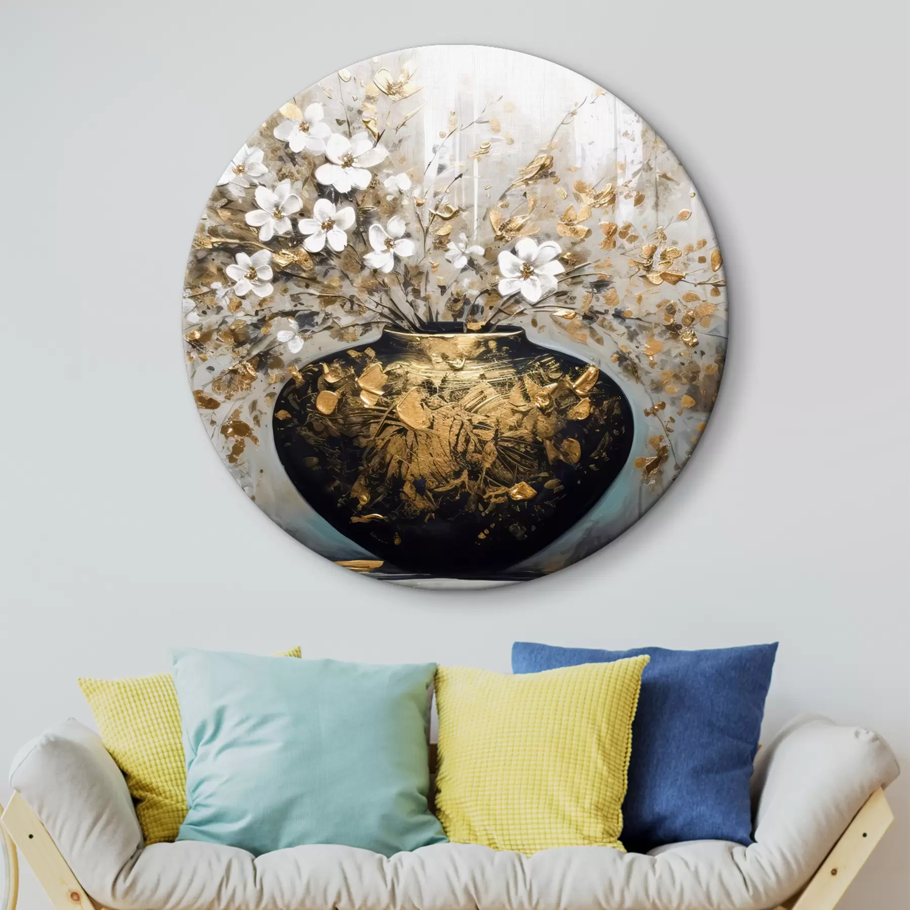 carta da parati Vaso grande con piccoli fiori di campo nr. r35377