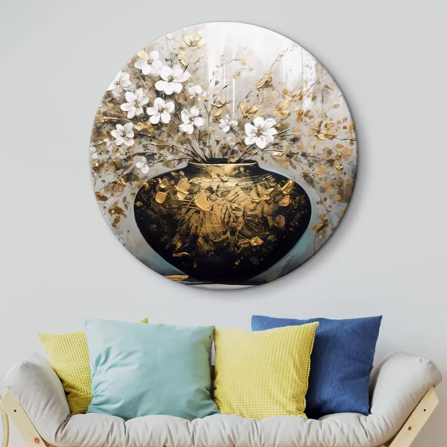 carta da parati Vaso grande con piccoli fiori di campo nr. r35377