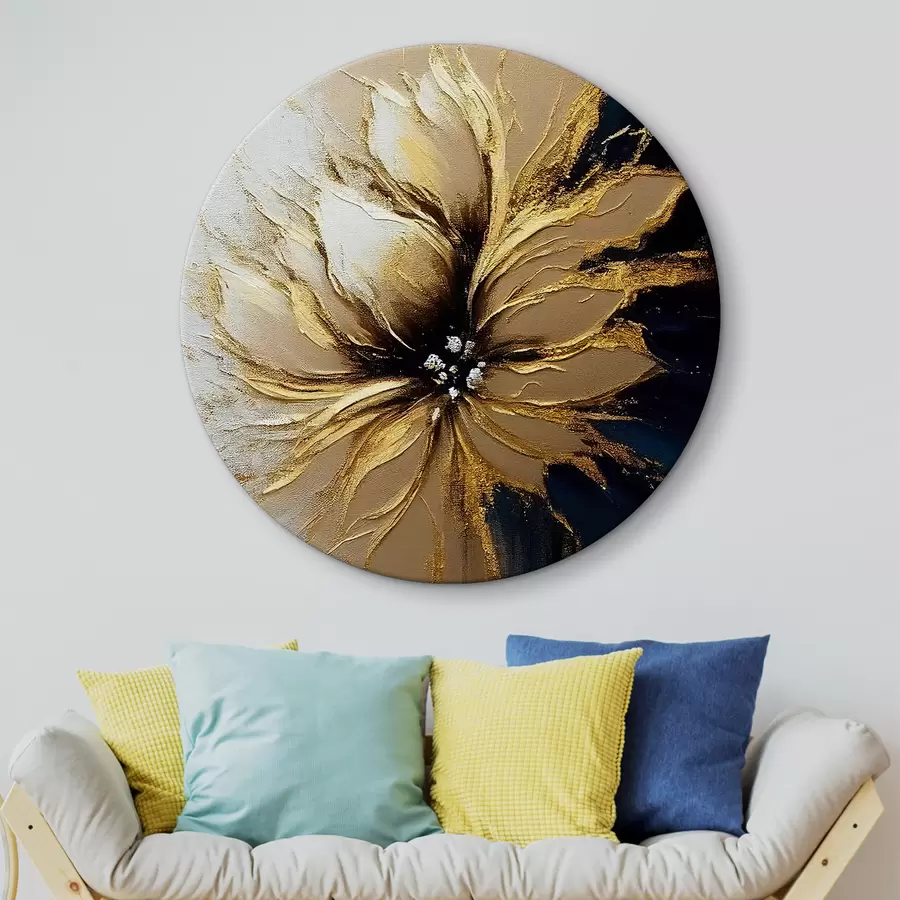 carta da parati Grande fiore giallo astratto nr. r35383