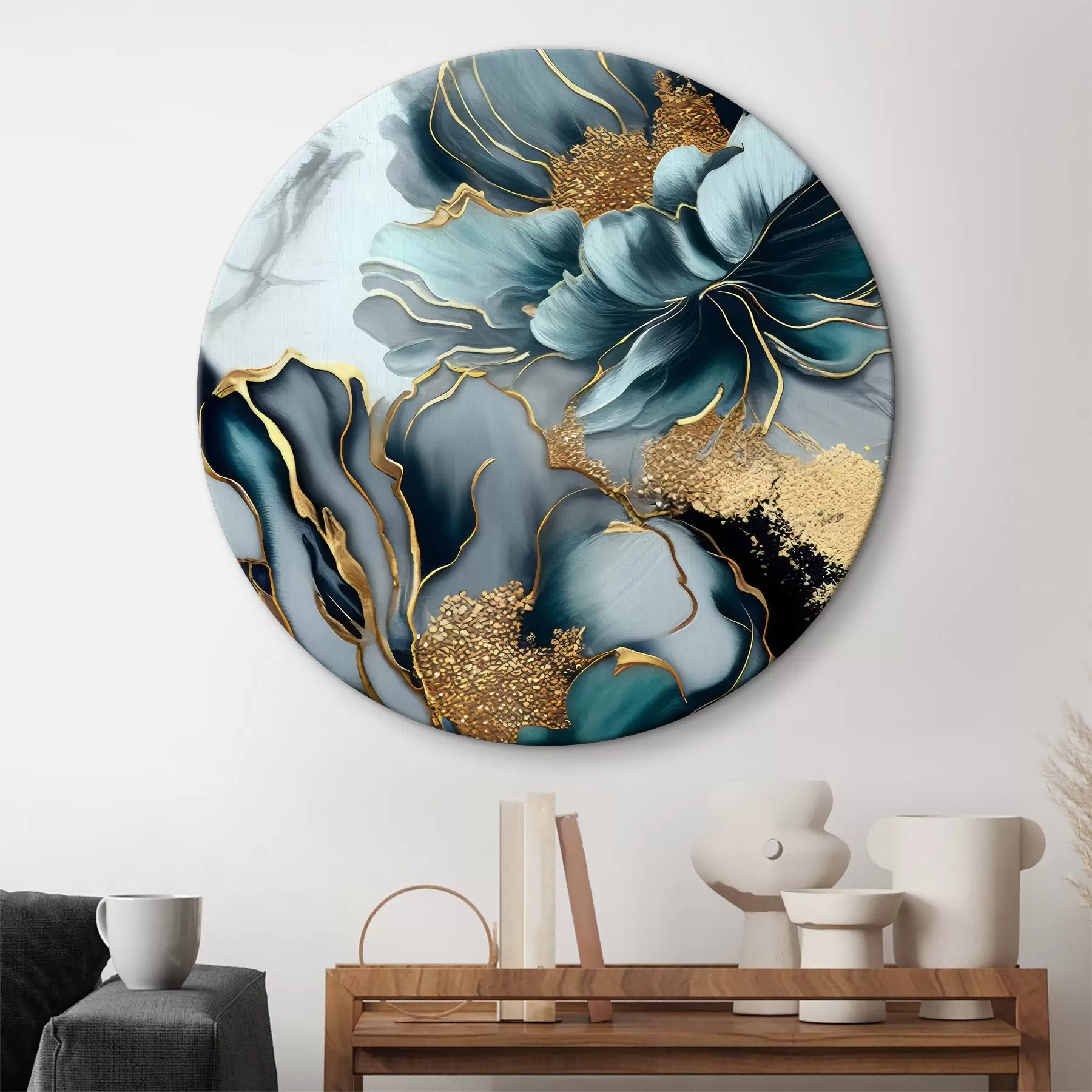 carta da parati Verde, azzurro e botanica nr. r35447