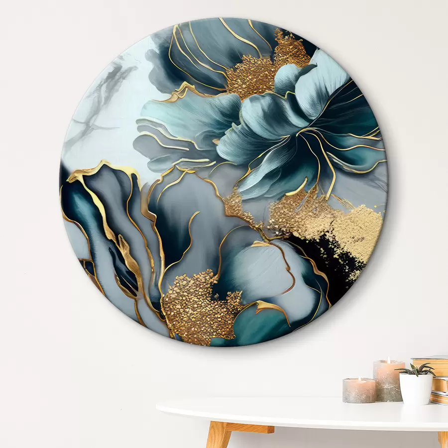 carta da parati Verde, azzurro e botanica nr. r35447