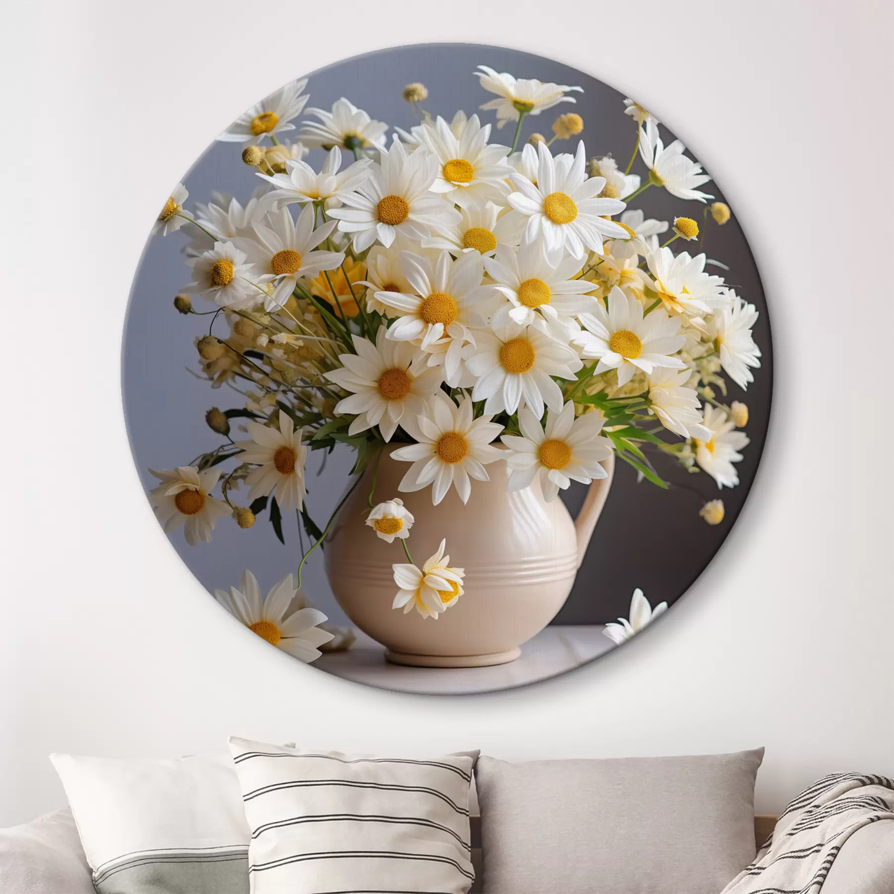 carta da parati Vaso grande con un bouquet di margherite nr. r36813