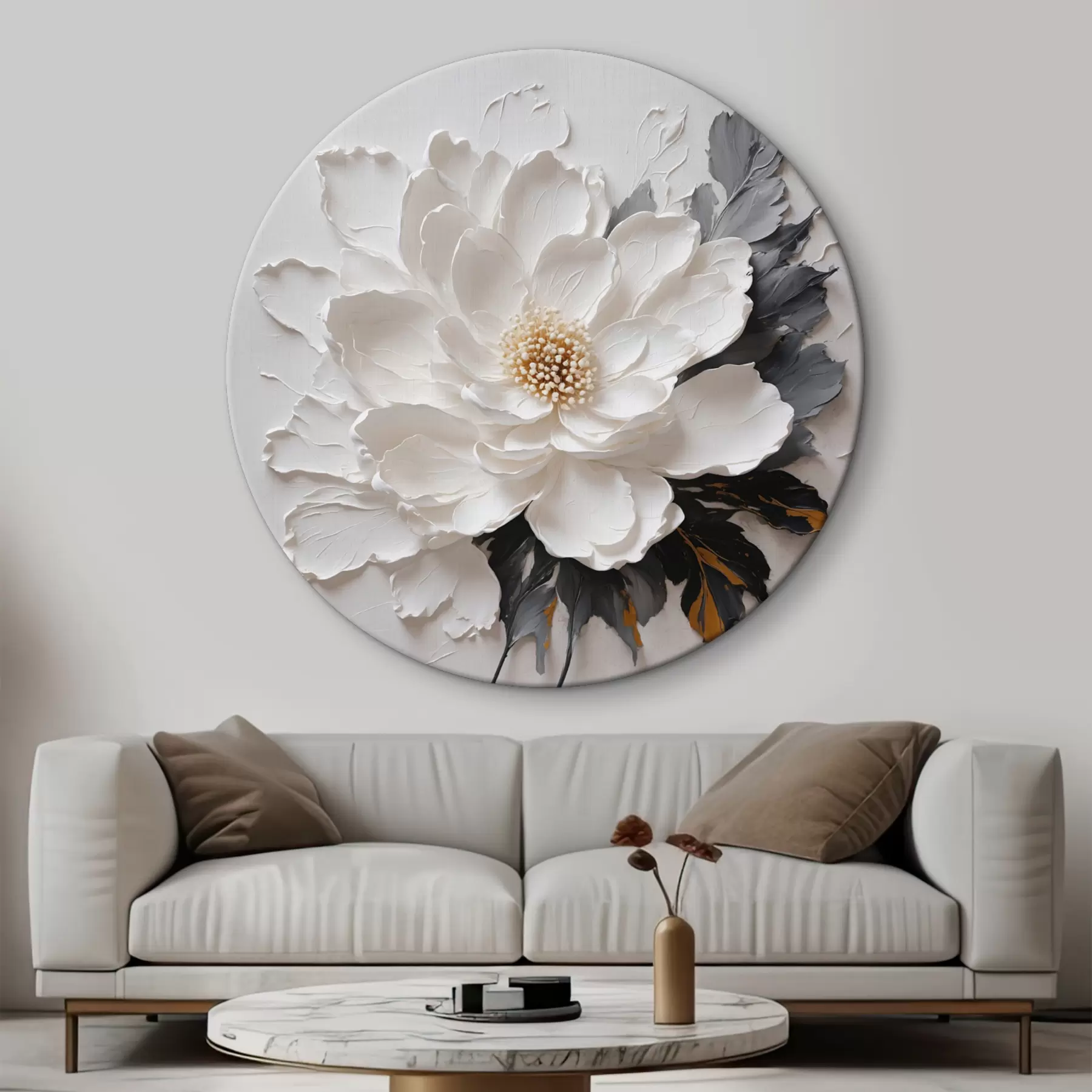 carta da parati Fiore bianco grande e voluminoso nr. r38304