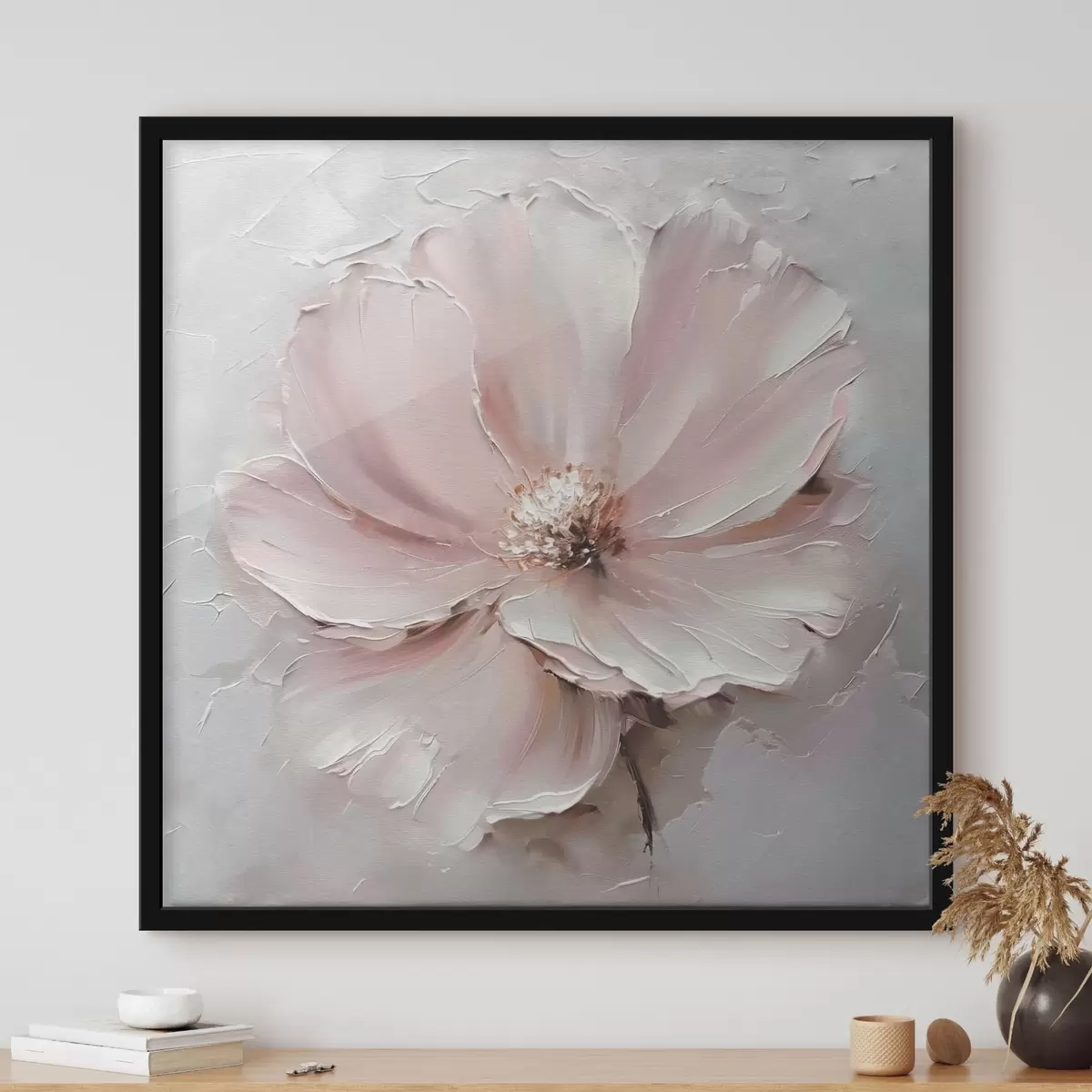 Poster Grande fiore rosa minimalista f41324