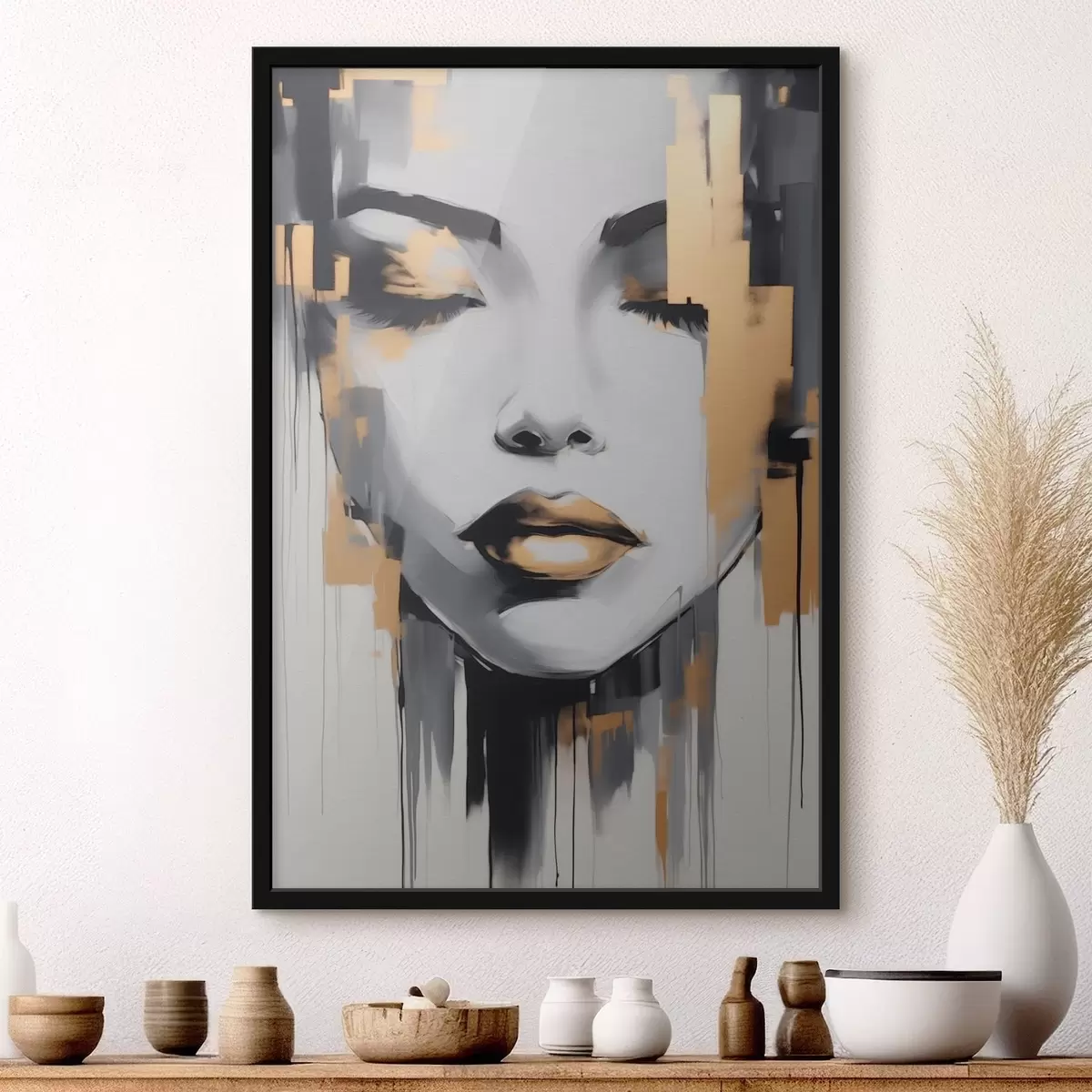 Poster Ragazza astrazione stile moderno f41327