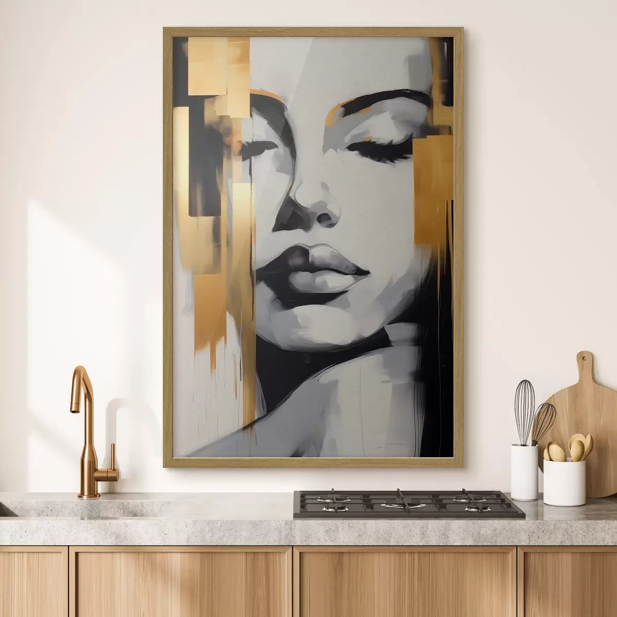 Poster Volto di ragazza astrazione stile moderno f41328