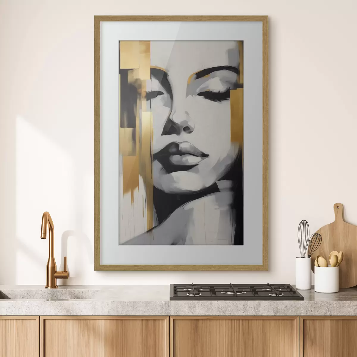 Poster Volto di ragazza astrazione stile moderno f41328