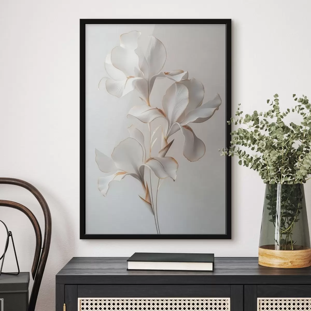 Poster fiori bianchi f41395