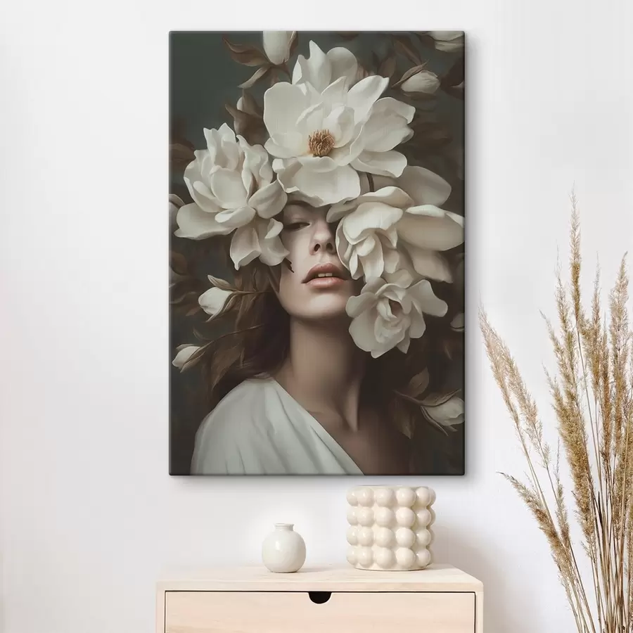 carta da parati Ragazza con fiori nr. s41194