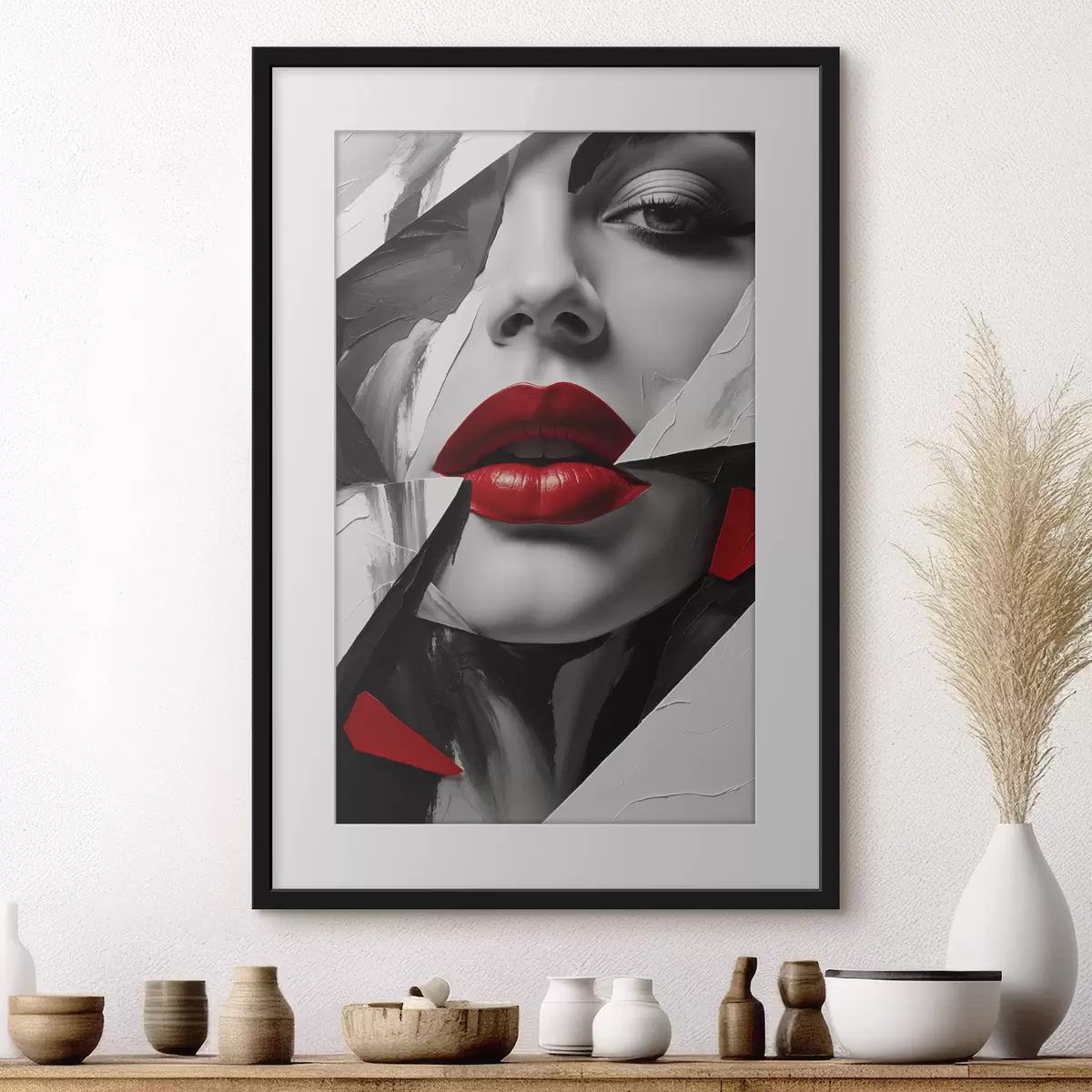 Poster Volto di ragazza in argilla f41287