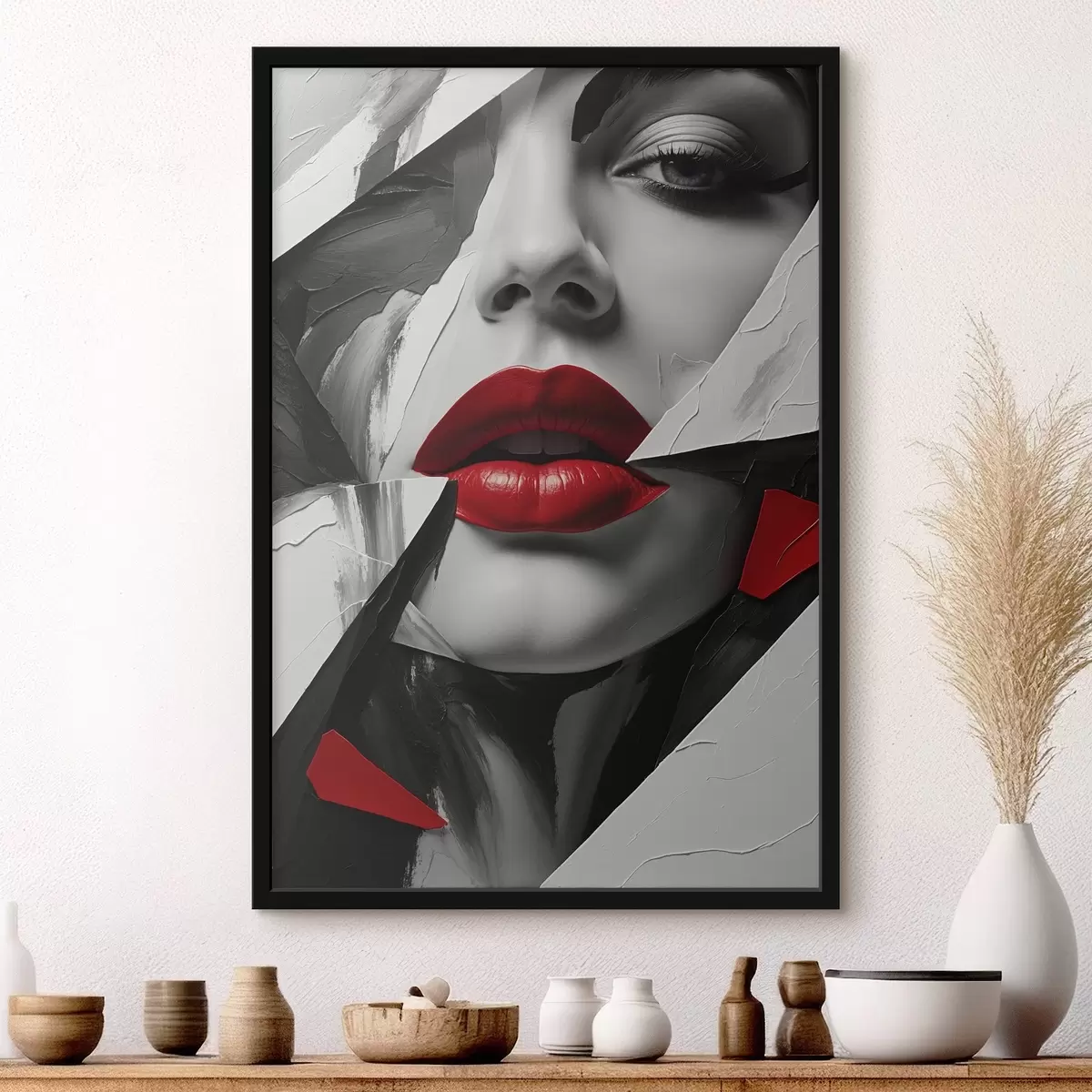 Poster Volto di ragazza in argilla f41287