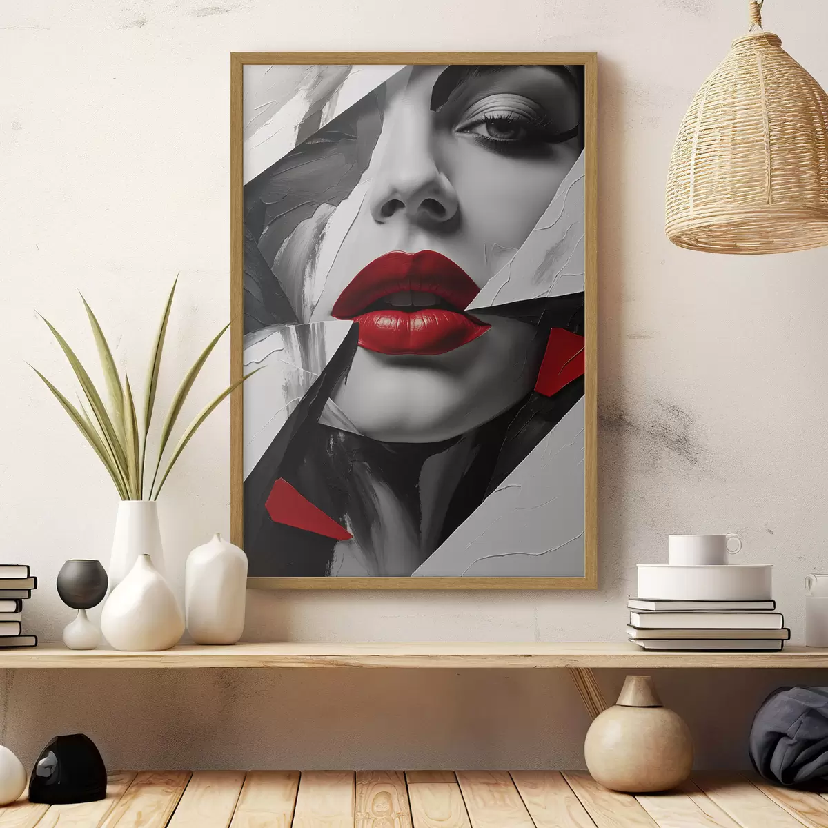 Poster Volto di ragazza in argilla f41287
