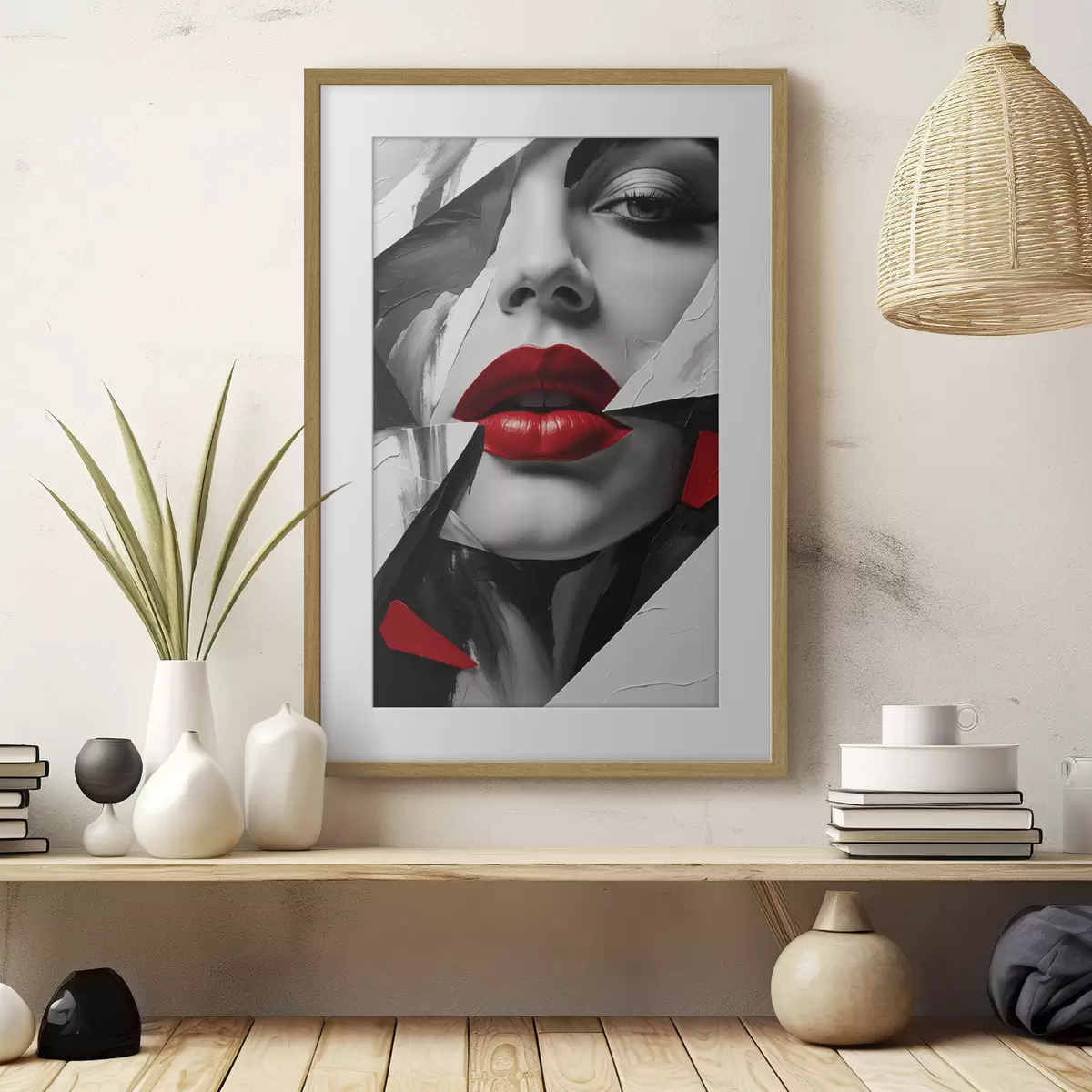 Poster Volto di ragazza in argilla f41287