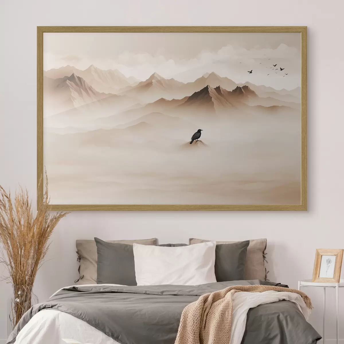 Poster Montagne nella nebbia in grafica vettoriale f41295