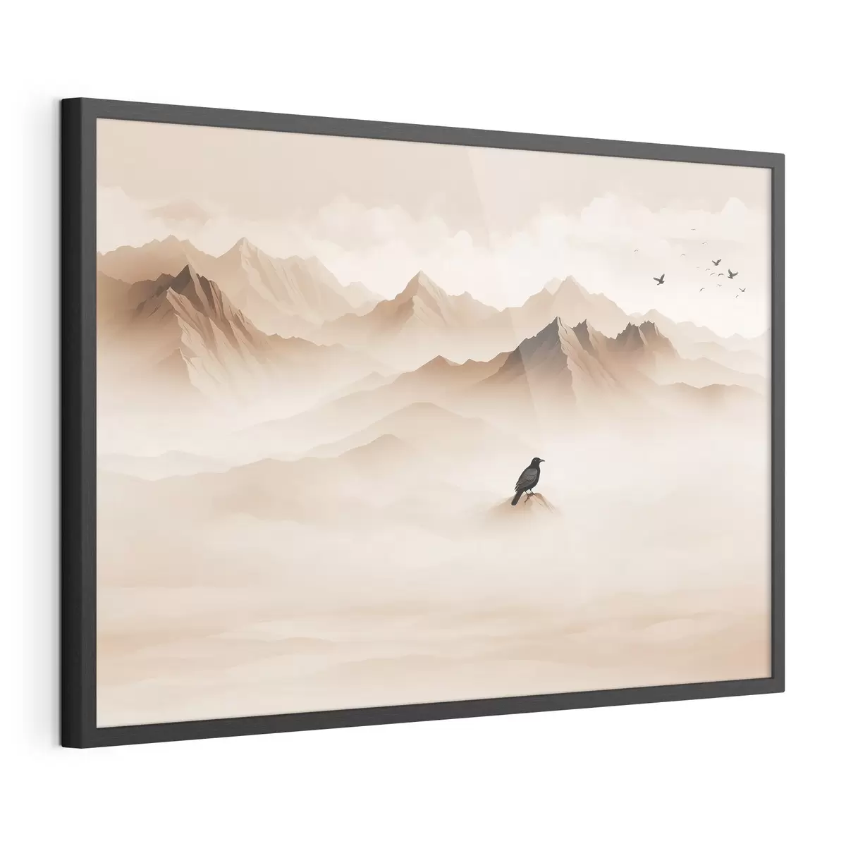 Poster Montagne nella nebbia in grafica vettoriale f41295