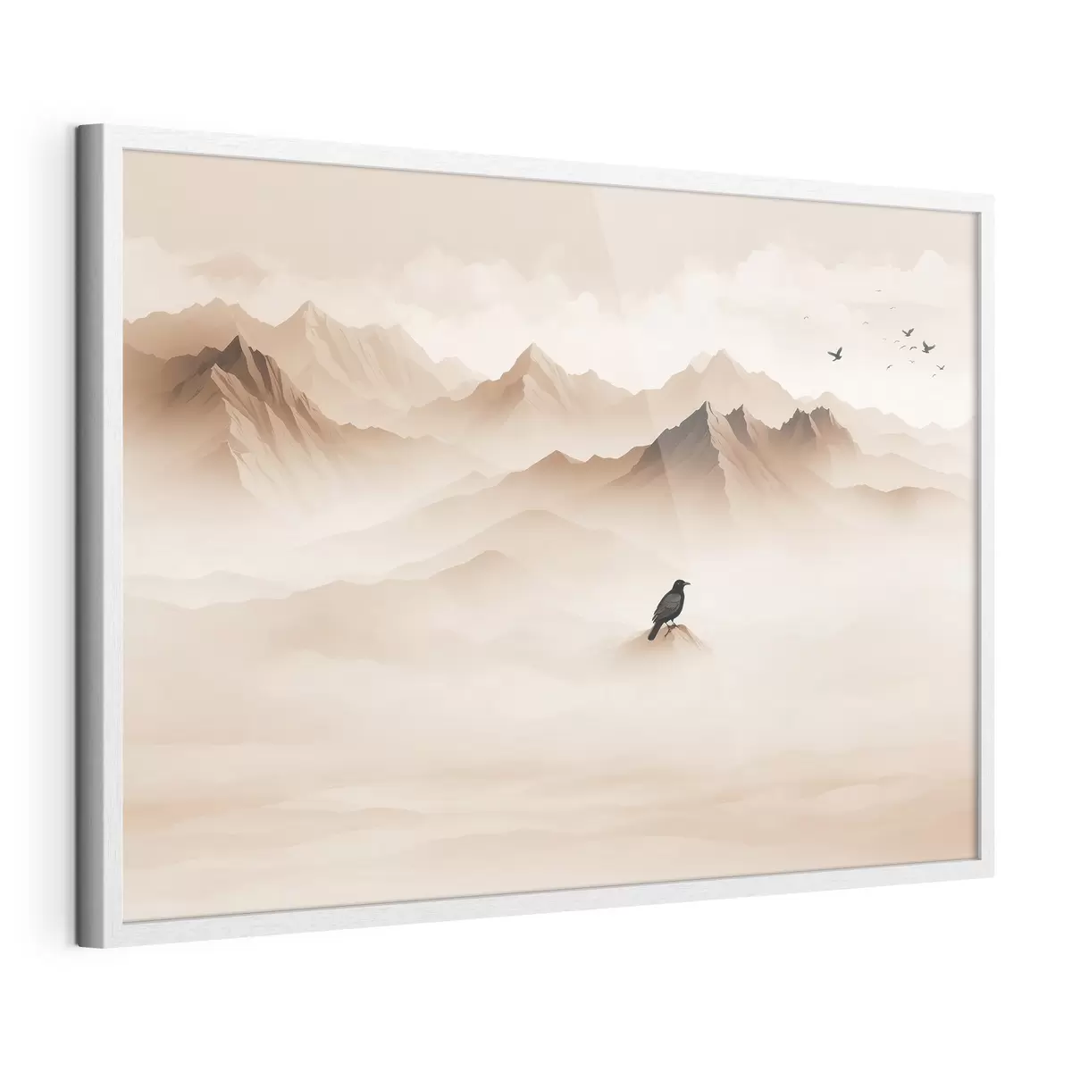 Poster Montagne nella nebbia in grafica vettoriale f41295