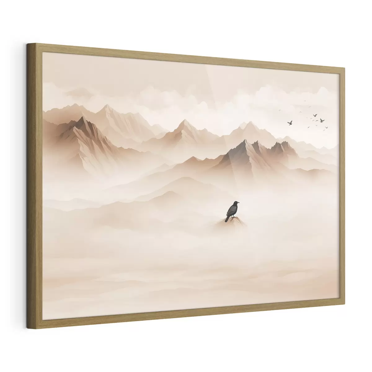 Poster Montagne nella nebbia in grafica vettoriale f41295