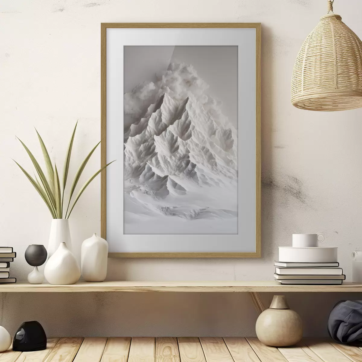 Poster Montagna di neve f41306