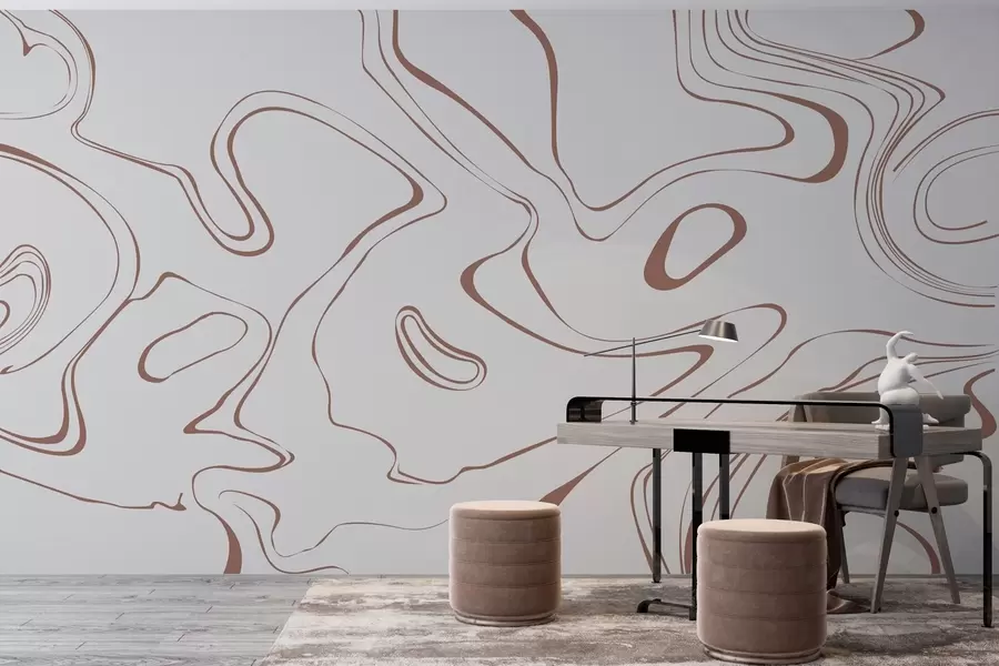 carta da parati Linee astratte in toni neutri nr. w00634